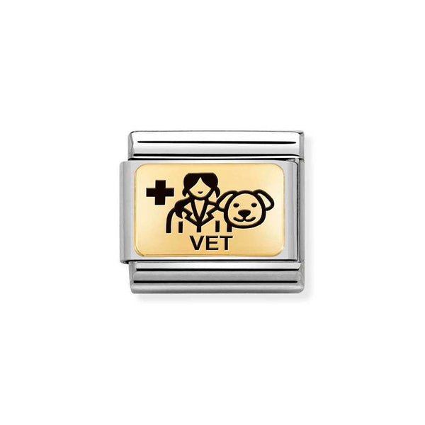 Nomination Classic Link Vet Charm in Gold