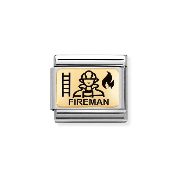 Nomination Classic Link Fireman Charm in Gold