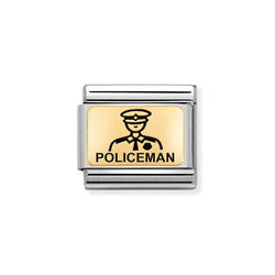 Nomination Classic Link Policeman Charm in Gold