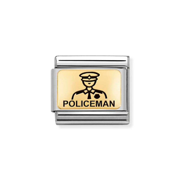 Nomination Classic Link Policeman Charm in Gold