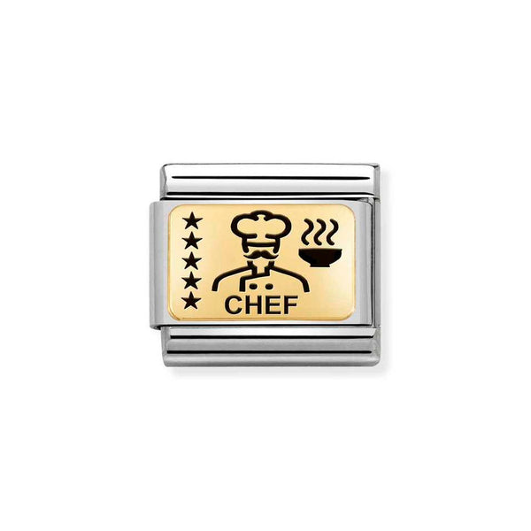 Nomination Classic Link Chef Charm in Gold