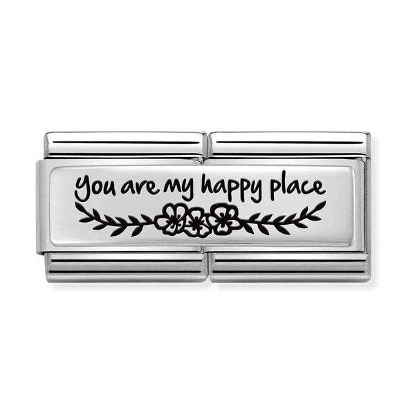 Nomination Double Link You Are My Happy Place Charm in Silver