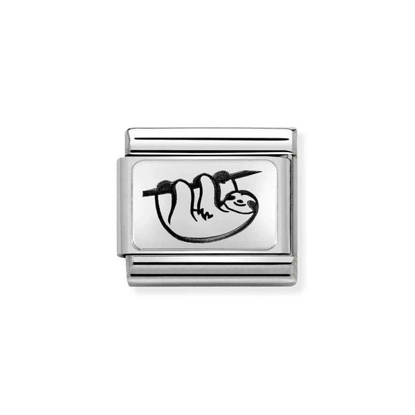 Nomination Classic Link Sloth Charm in Silver
