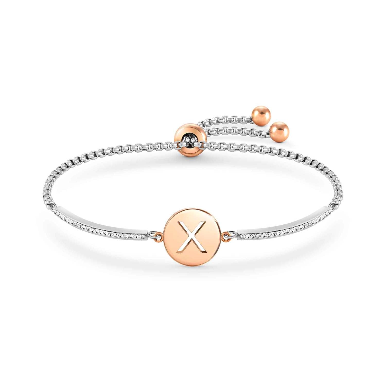 Nomination Milleluci Rose Gold & CZ Initial Bracelet Letter X