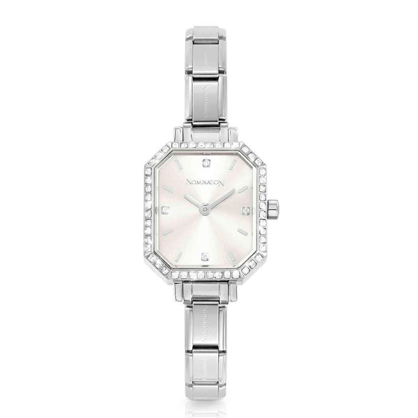 Nomination Paris Watch with Stones Silver in Steel