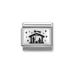 Nomination Classic Link Nativity Charm in Silver