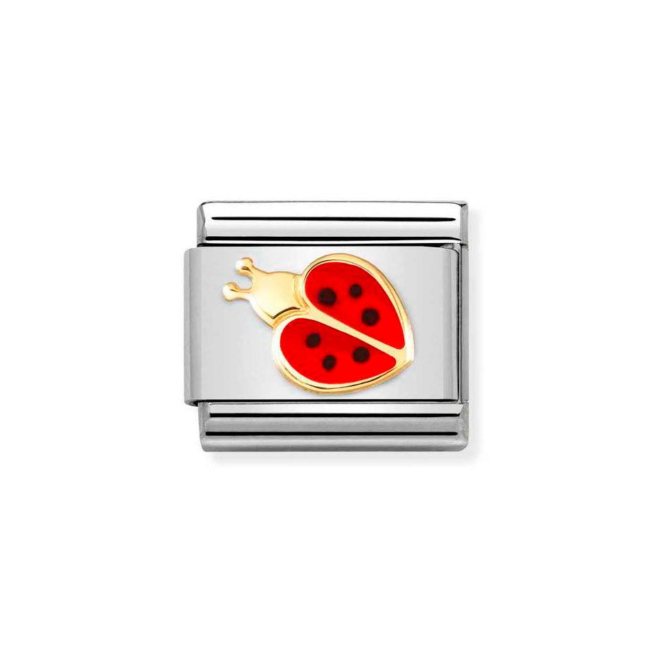 Nomination Classic Link Ladybug Charm in Gold