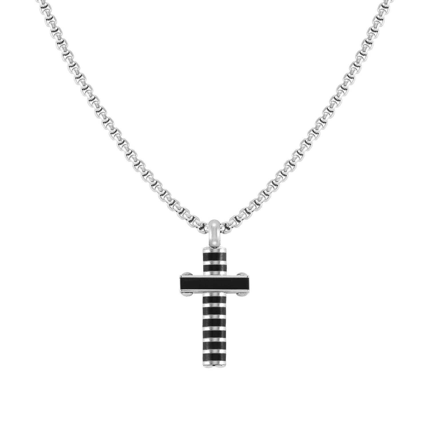 Nomination Strong Black Cross Pendant Necklace