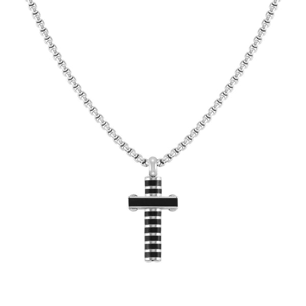 Nomination Strong Black Cross Pendant Necklace