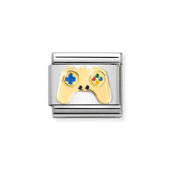 Nomination Classic Link Game Controller Charm in Gold