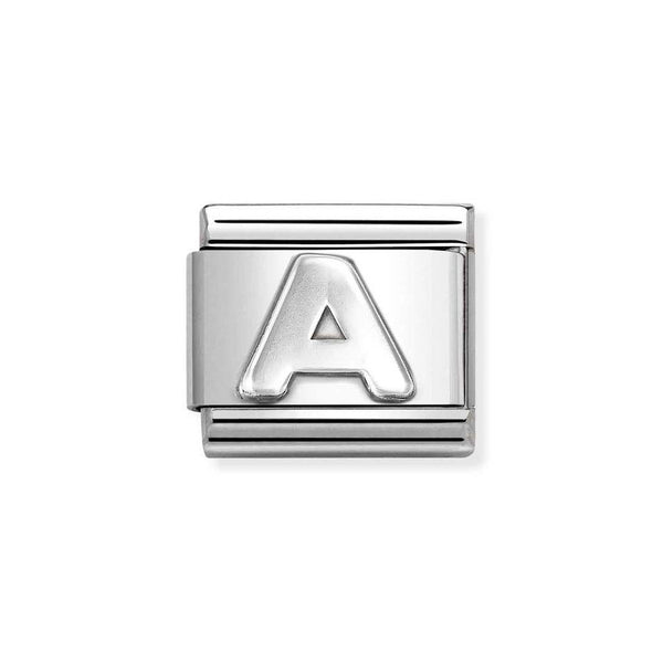 Nomination Classic Link Letter A Charm in Silver