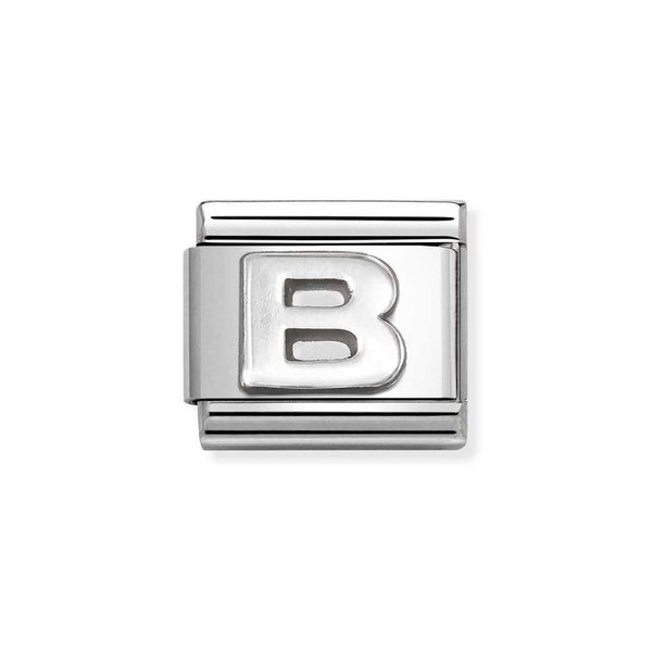 Nomination Classic Link Letter B Charm in Silver