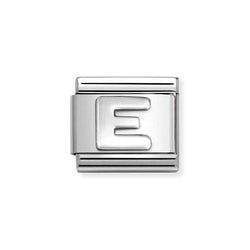 Nomination Classic Link Letter E Charm in Silver