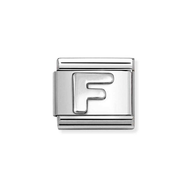 Nomination Classic Link Letter F Charm in Silver