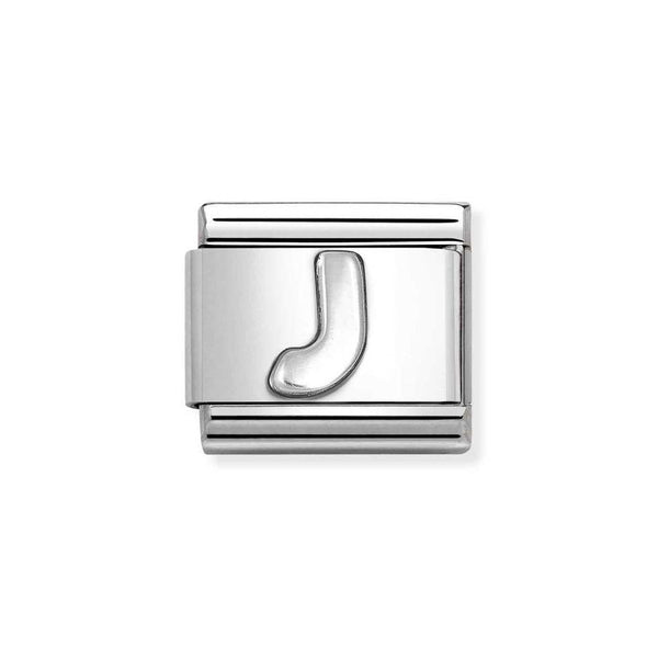 Nomination Classic Link Letter J Charm in Silver
