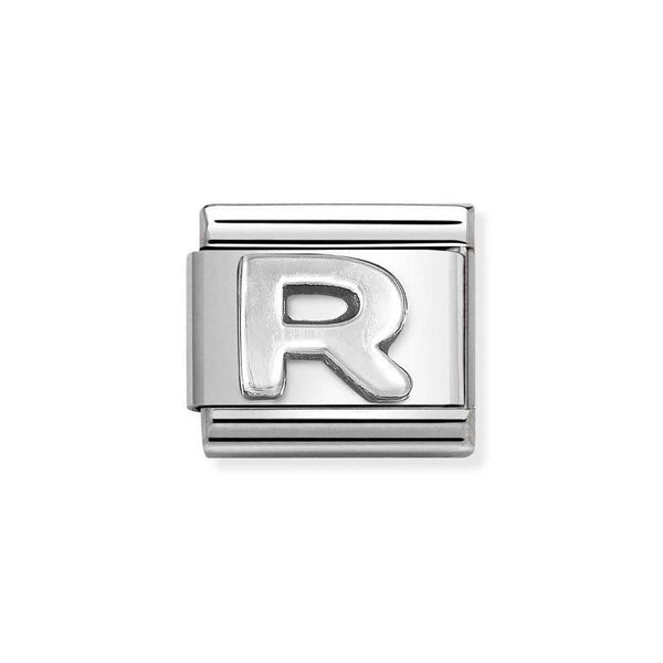Nomination Classic Link Letter R Charm in Silver