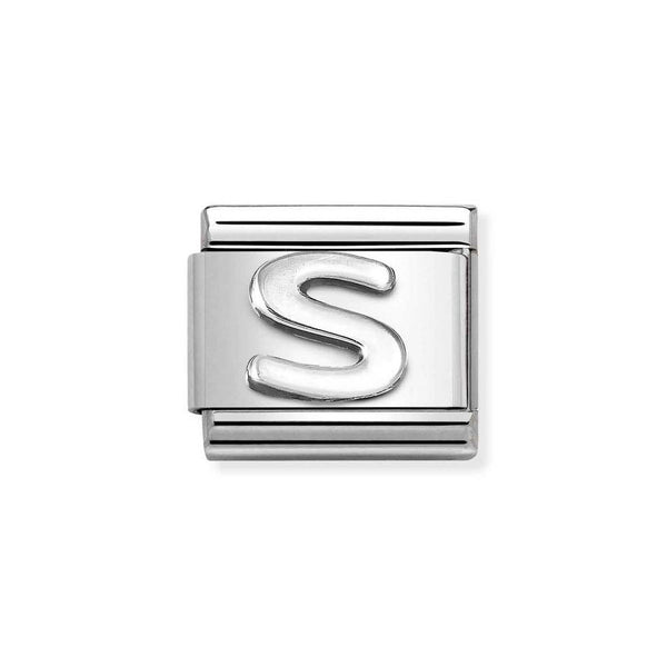 Nomination Classic Link Letter S Charm in Silver