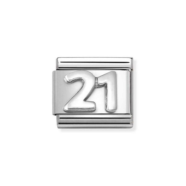 Nomination Classic Link Number 21 Charm in Silver