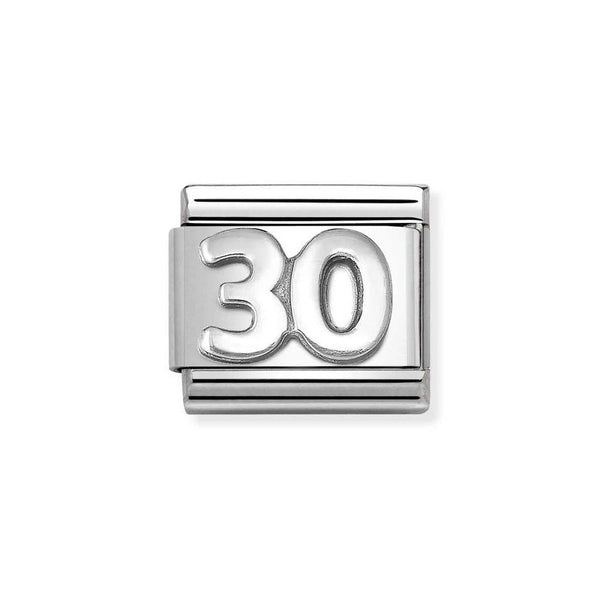 Nomination Classic Link Number 30 Charm in Silver