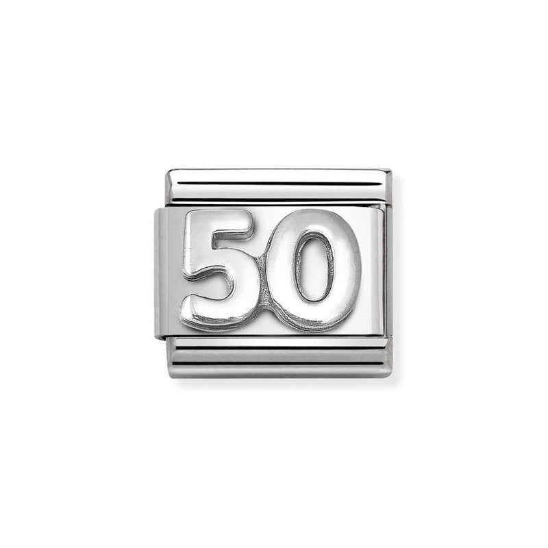 Nomination Classic Link Number 50 Charm in Silver