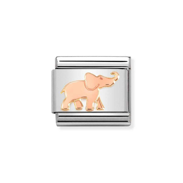 Nomination Classic Link Elephant Charm in Rose Gold