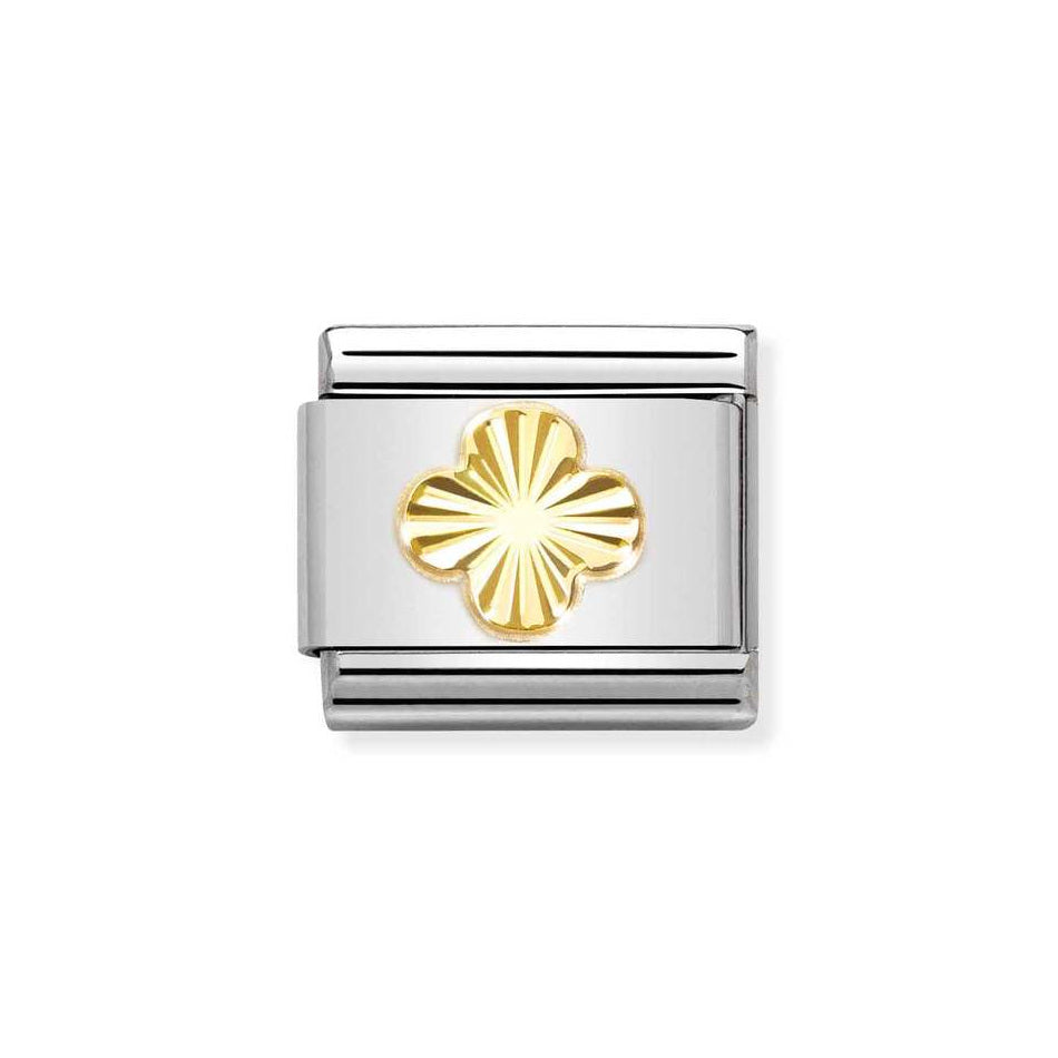 Nomination Classic Link Clover with Etched Detail Charm in Gold