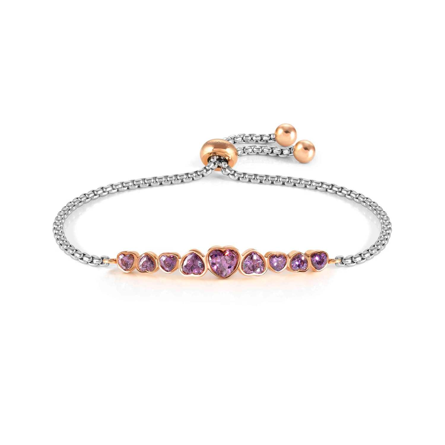 Nomination Milleluci Colour Edition Bracelet Violet Hearts