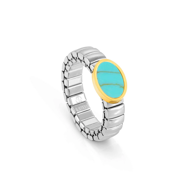 Nomination Extension Life Edition Ring Oval Turquoise Gold