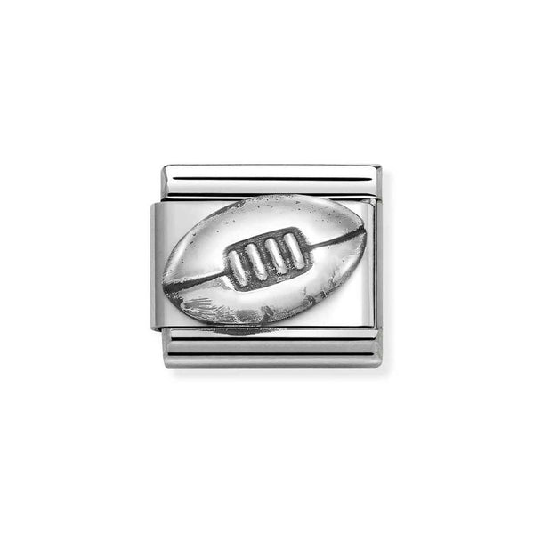 Nomination Classic Link Rugby Ball Charm in Silver