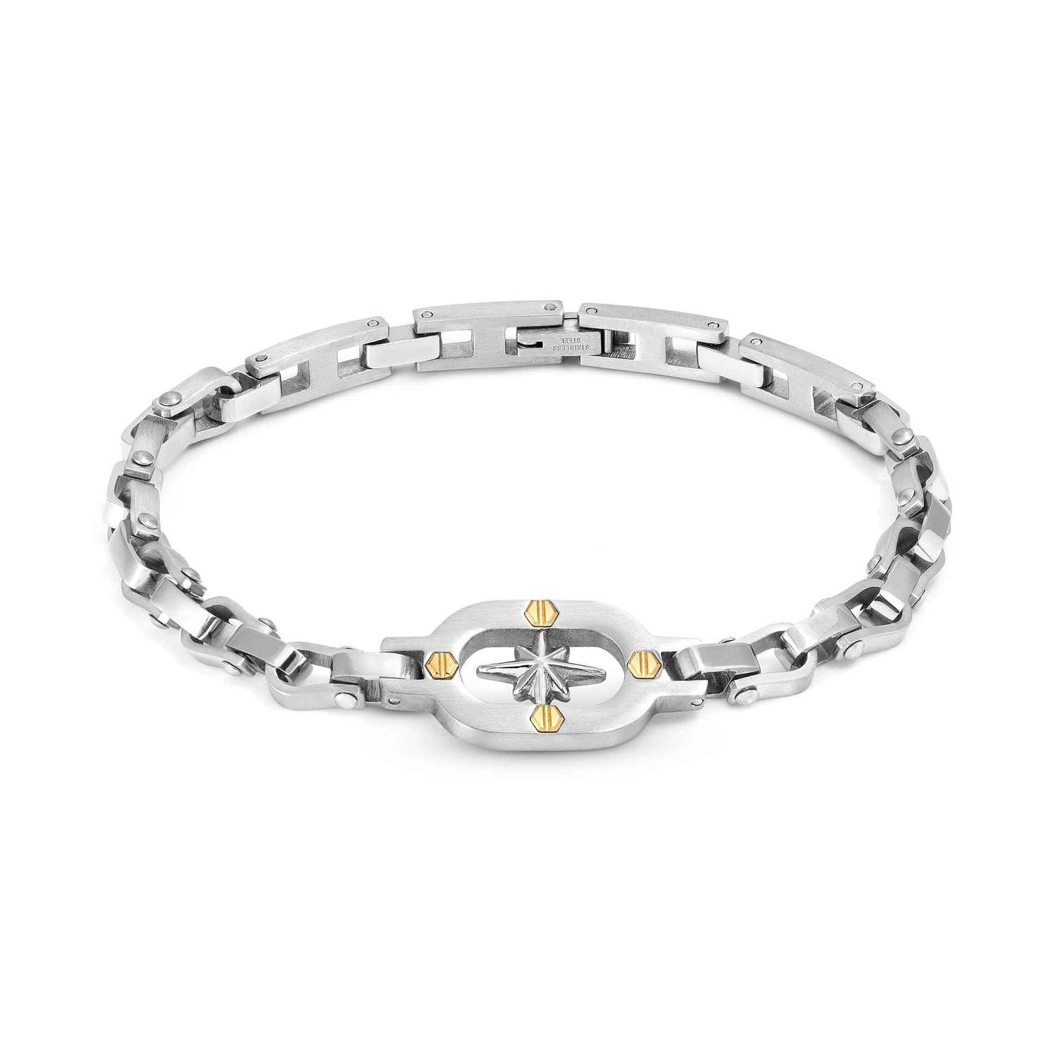 Nomination ManVision Bracelet with Wind Rose and Hex Screws