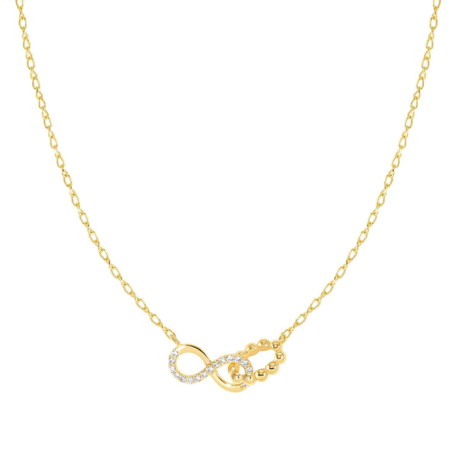 Nomination Lovecloud Infinity Necklace with CZ Yellow Gold
