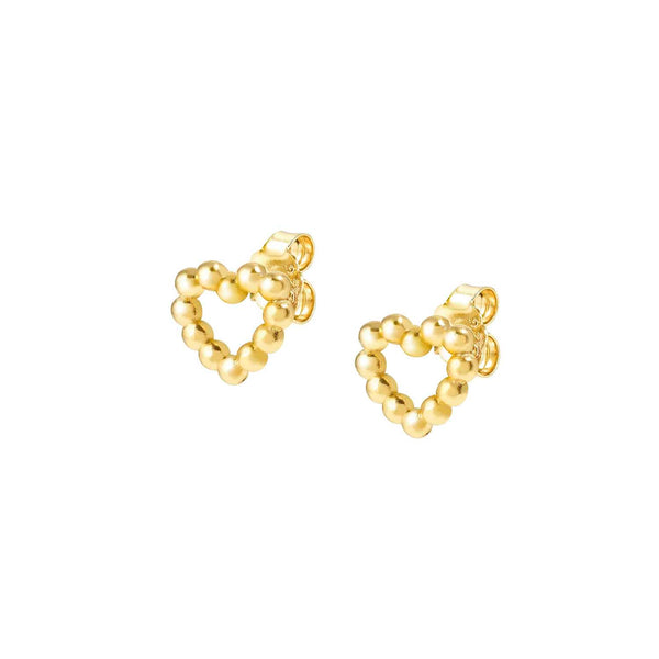 Nomination Lovecloud Gold Heart Stud Earrings