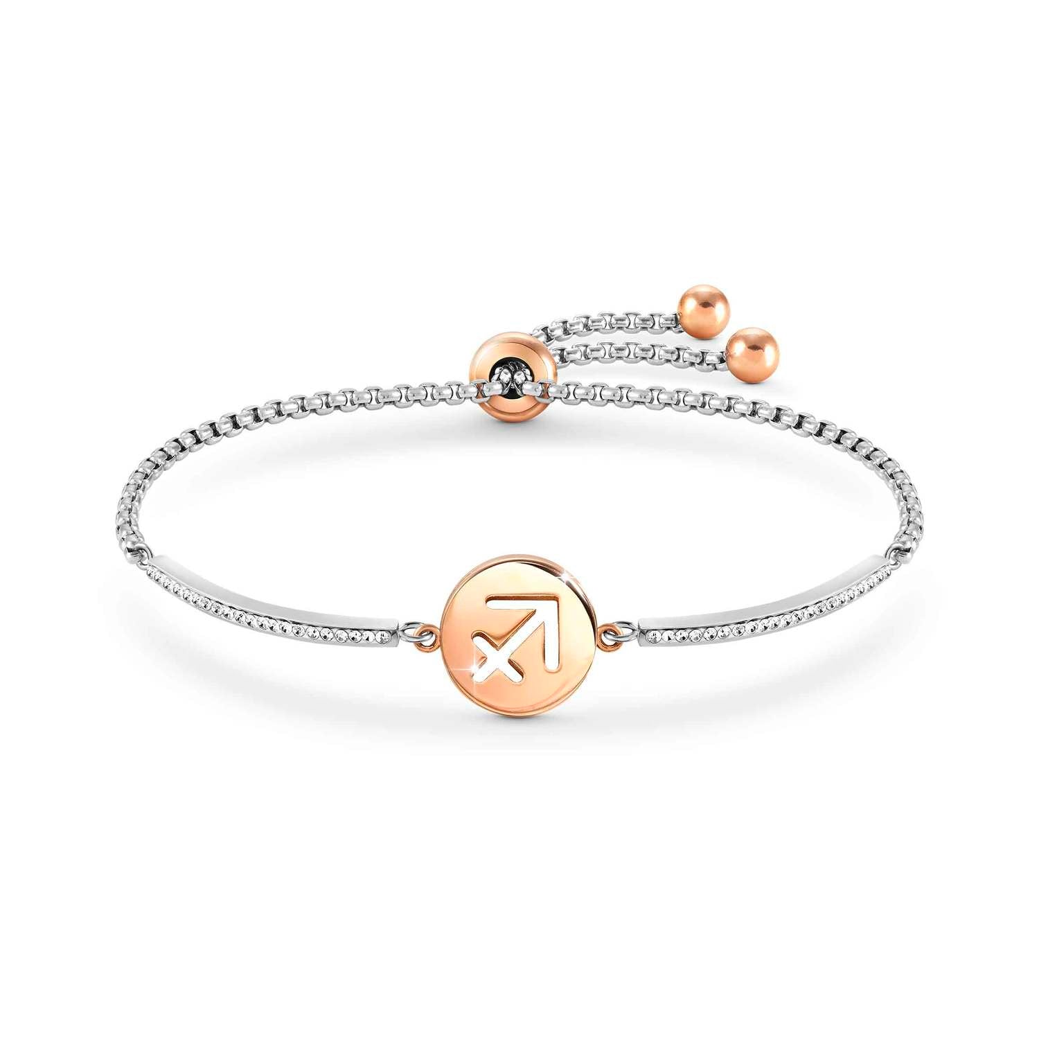 Nomination Milleluci Rose Gold & CZ Zodiac Bracelet Sagittarius