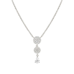 Nomination Lucentissima Round Pendant Necklace in Silver with White CZ