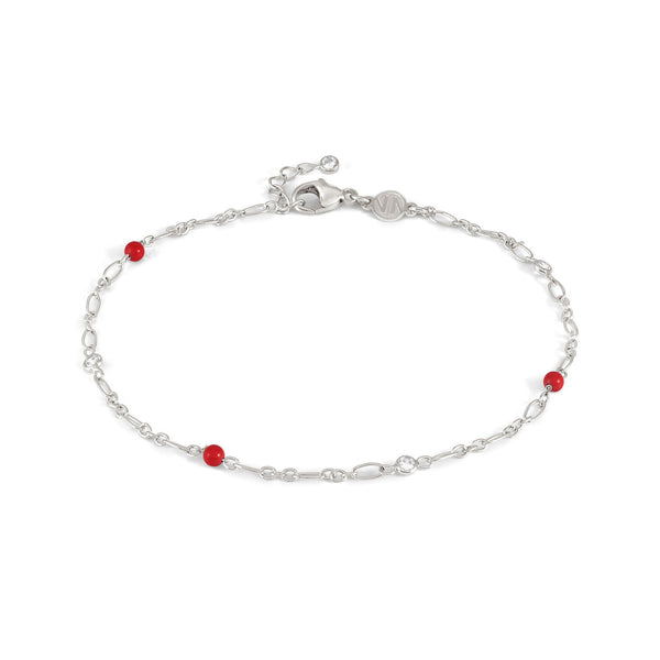Nomination Anklets Collection Silver, CZ & Red Coral
