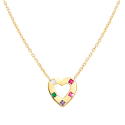 Nomination Carismatica Heart Necklace Yellow Gold with Mixed CZ