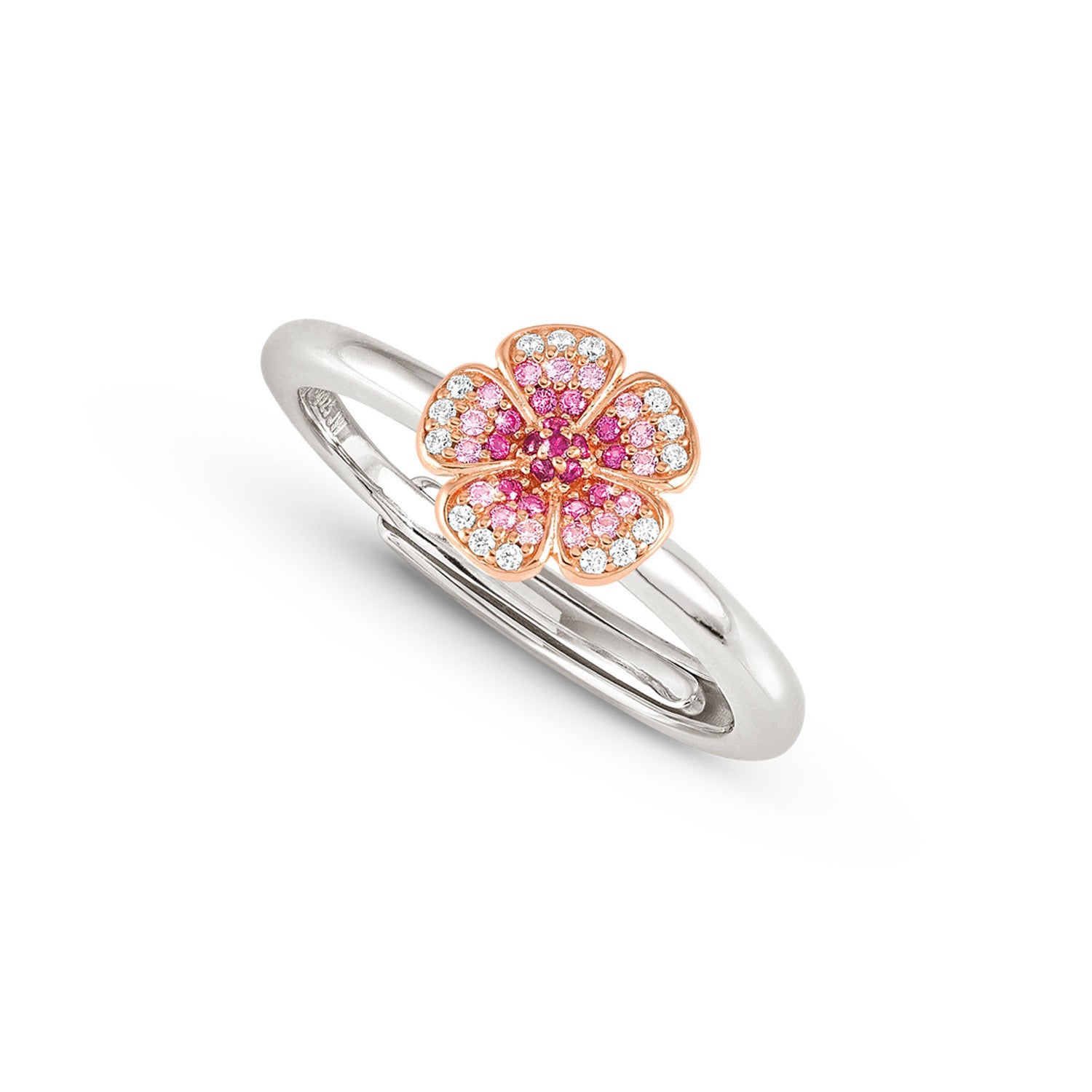 Nomination Crysalis Small Flower Ring Silver with Cubic Zirconia