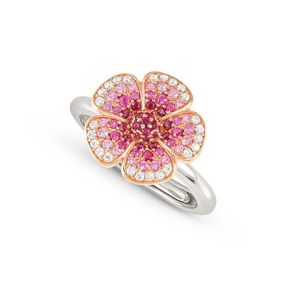 Nomination Crysalis Flower Ring Silver with Cubic Zirconia