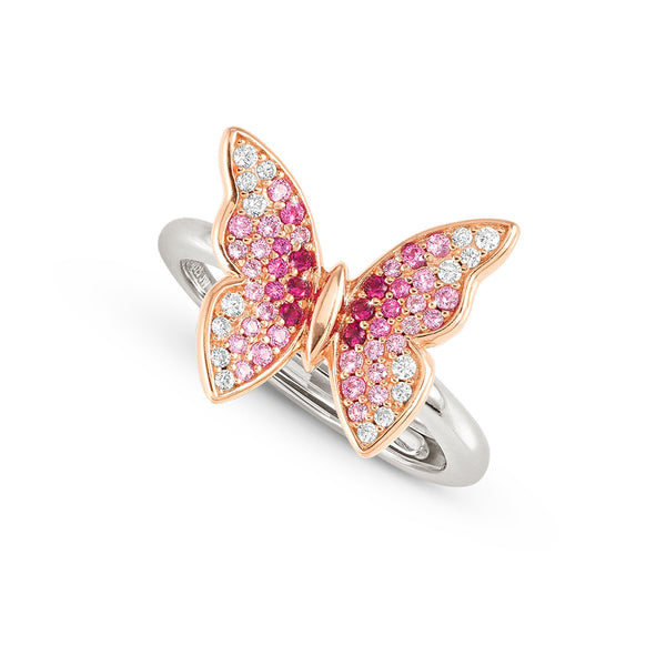 Nomination Crysalis Butterfly Ring Silver with Cubic Zirconia
