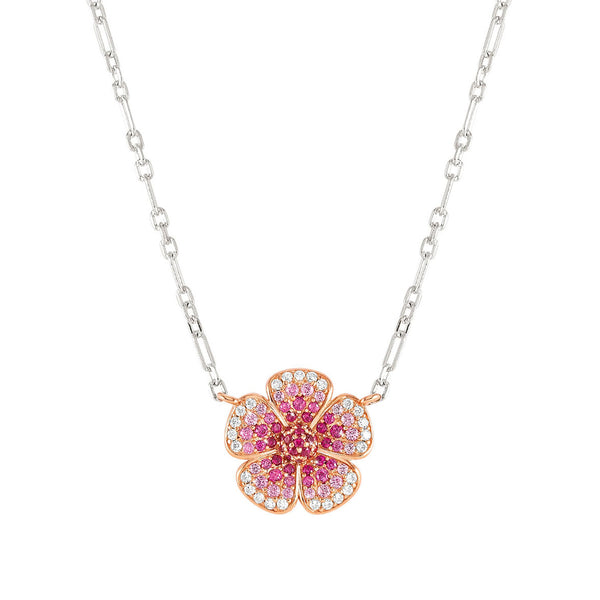 Nomination Crysalis Flower Necklace Silver with Cubic Zirconia
