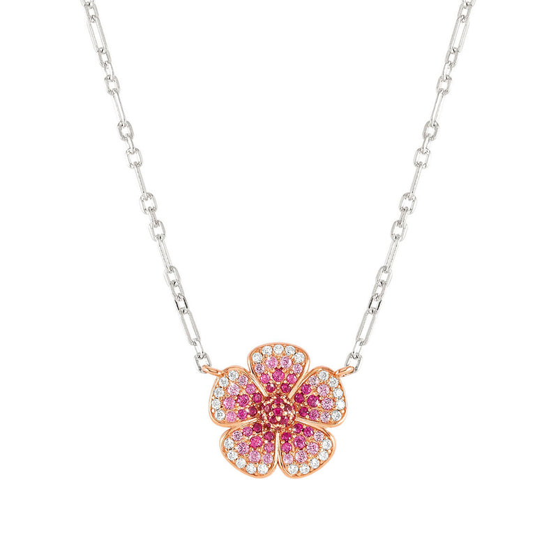 Nomination Crysalis Flower Necklace Silver with Cubic Zirconia