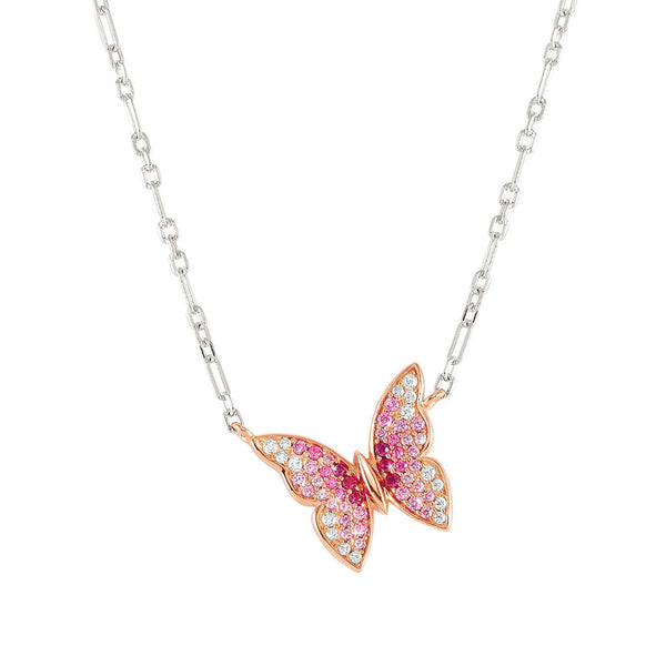 Nomination Crysalis Butterfly Necklace Silver with Cubic Zirconia