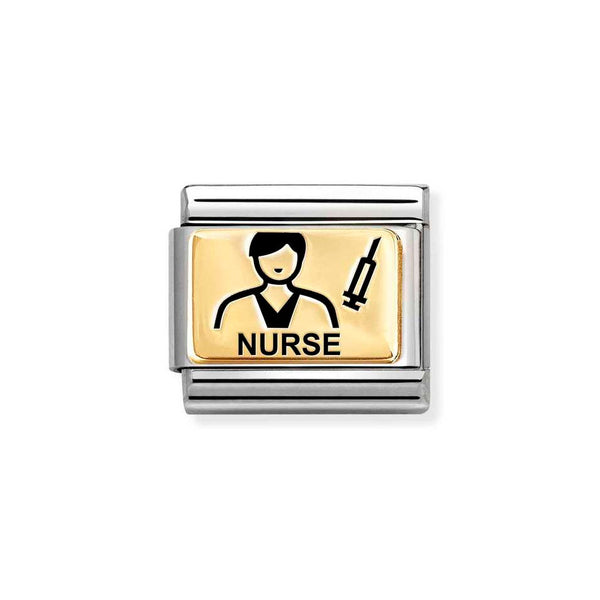 Nomination Classic Link Male Nurse Charm in Gold