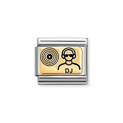 Nomination Classic Link DJ Charm in Gold