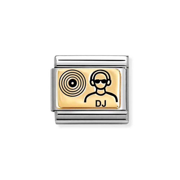 Nomination Classic Link DJ Charm in Gold