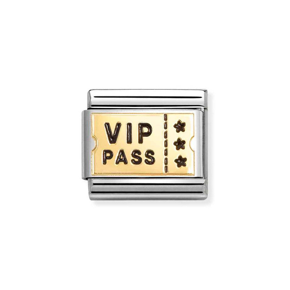 Nomination Classic Link VIP Pass Charm in Gold