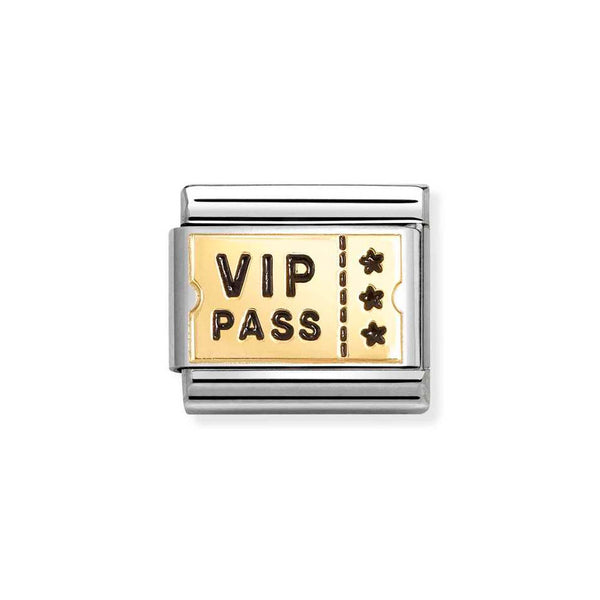 Nomination Classic Link VIP Pass Charm in Gold