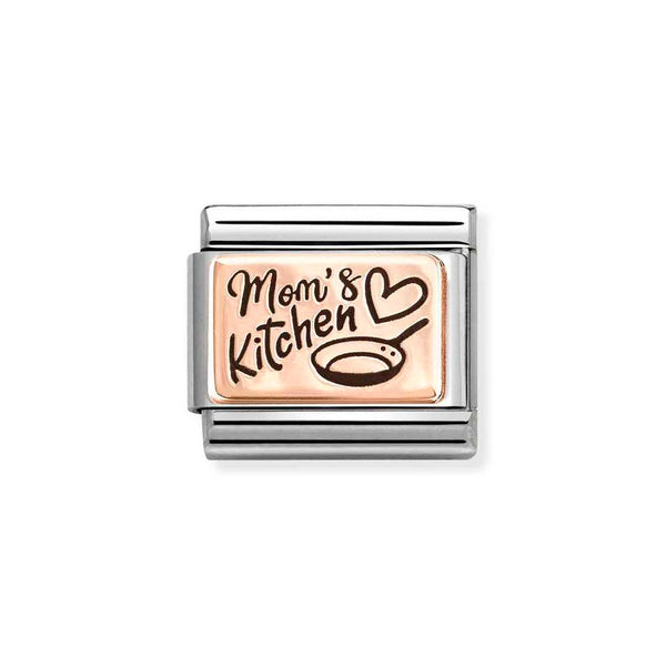 Nomination Classic Link Moms Kitchen Charm in Rose Gold