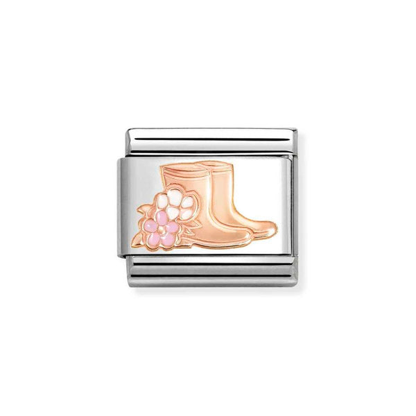 Nomination Classic Link Wellies Charm in Rose Gold