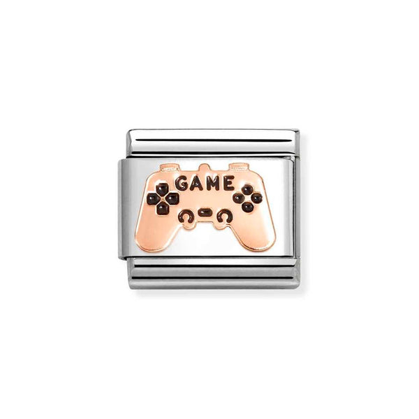 Nomination Classic Link Game Controller Charm in Rose Gold